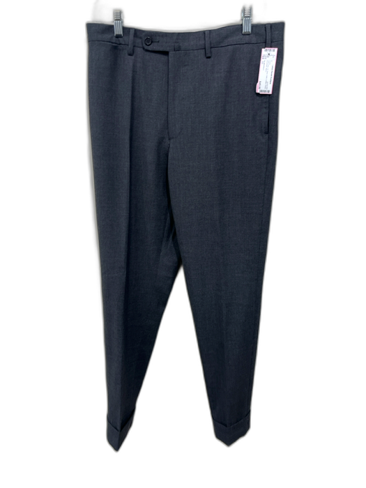 Sid Mashburn Size 33 Dark Gray Wool Solid Cuffed Dress Men's Pants Dark Gray / 33