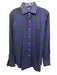 Polo Size M Green & Purple Print Cotton Plaid Button Up Men's Long Sleeve Shirt Green & Purple Print / M