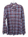Alan Paine Size M Blue & Red Cotton Plaid Button Up Men's Long Sleeve Shirt Blue & Red / M
