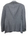 Tombolini Gray & Blue Wool Blend Plaid notched 2 Button Men's Blazer Gray & Blue / 50