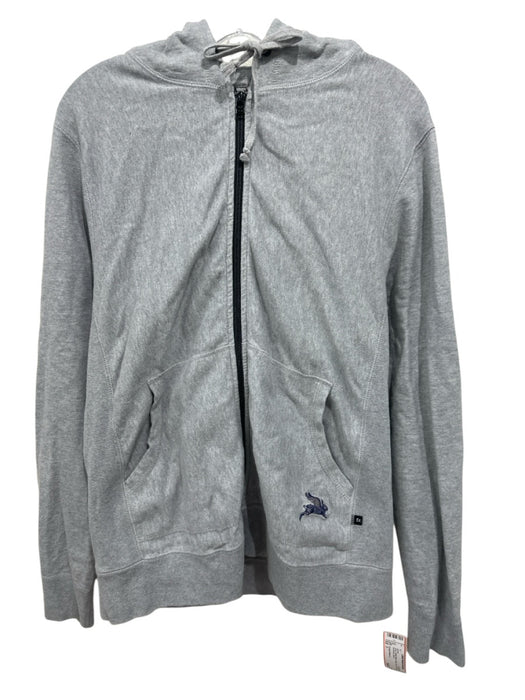 Foreign Rider Co. Size 3 Gray Cotton Blend Solid Zip UP Hoodie Men's Jacket Gray / 3