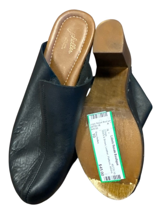 Seychelles Shoe Size 10 Black & Brown Leather Platform Clogs Black & Brown / 10