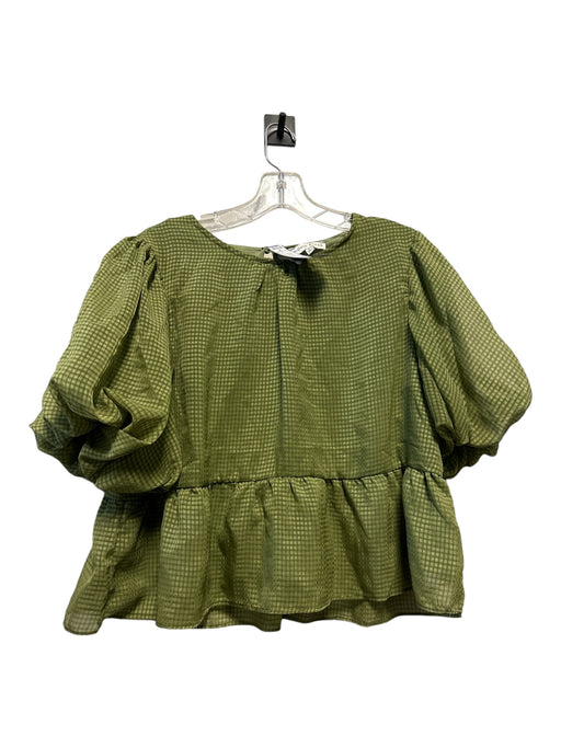 Moon River Size L Olive Green Polyester Giant Keyhole Back Top Olive Green / L