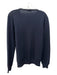 Prada Size 52 Navy Merino Wool Solid V Neck Men's Sweater Navy / 52