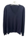 Prada Size 52 Navy Merino Wool Solid V Neck Men's Sweater Navy / 52