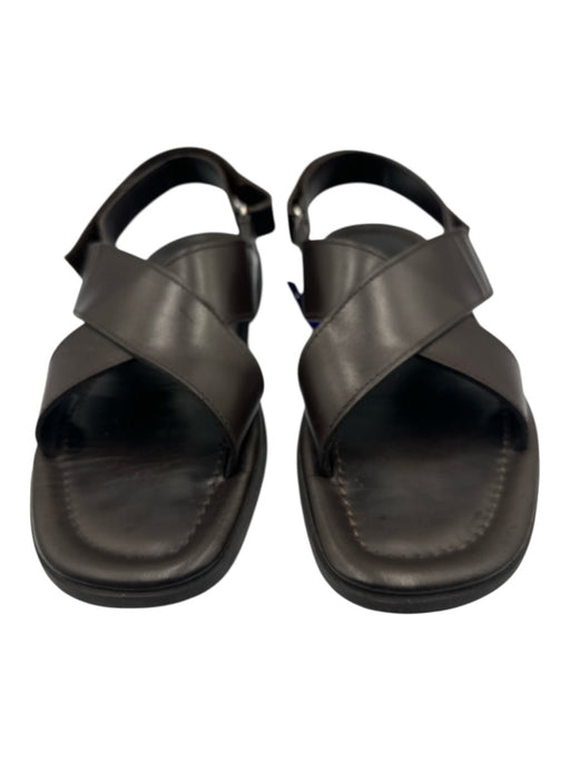 Prada Shoe Size 8 Brown Leather Solid Sandal Men's Shoes Brown / 8