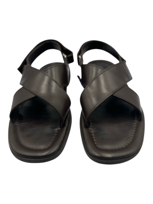 Prada Shoe Size 8 Brown Leather Solid Sandal Men's Shoes Brown / 8