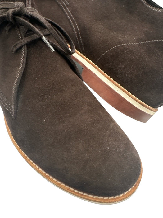 Prada Shoe Size Est 10 Dark Brown Suede Solid Chukka Men's Shoes Dark Brown / Est 10