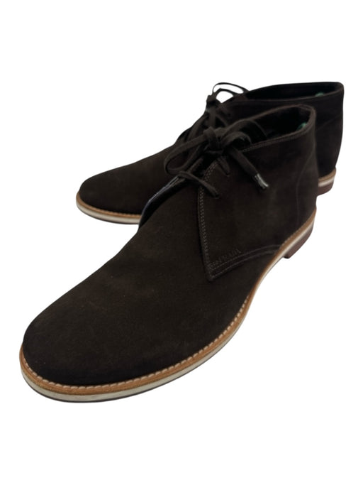 Prada Shoe Size Est 10 Dark Brown Suede Solid Chukka Men's Shoes Dark Brown / Est 10