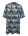 Dizzy Lizzie Size M Blue, Green & White Cotton Safari Animal Print Dress Blue, Green & White / M