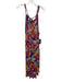 Trina Turk Size S Blue, mangenta & multi Rayon Sleeveless V Neck Dress Blue, mangenta & multi / S