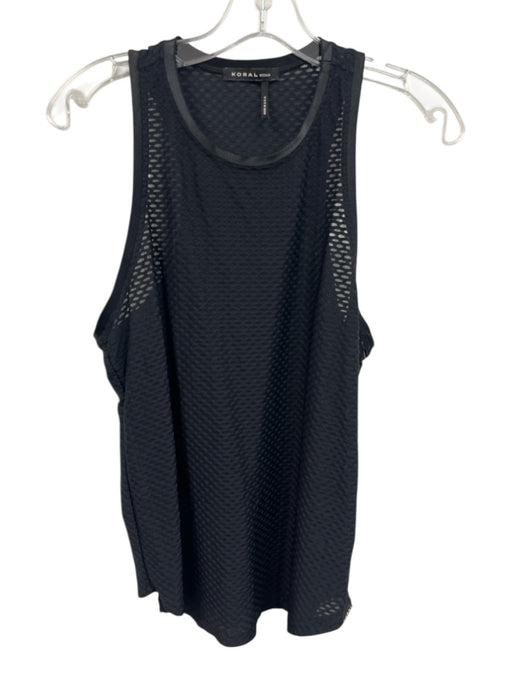 Koral Size M Black Polymide Sleeveless Texture Detail Tank Top Black / M