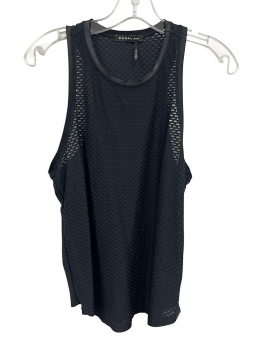 Koral Size M Black Polymide Sleeveless Texture Detail Tank Top Black / M