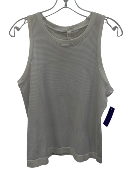 Lululemon Size 6 White Polyester Sleeveless Ribbed Detail Tank Top White / 6