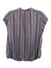 Joie Size M Light Blue, Red & Multi Viscose Blend V Neck Sleeveless Striped Top Light Blue, Red & Multi / M
