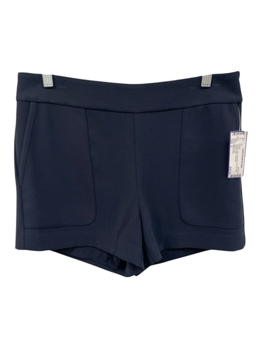Marie Oliver Size 6 Navy Polyester Side Zip Side Pockets Mini Shorts Navy / 6