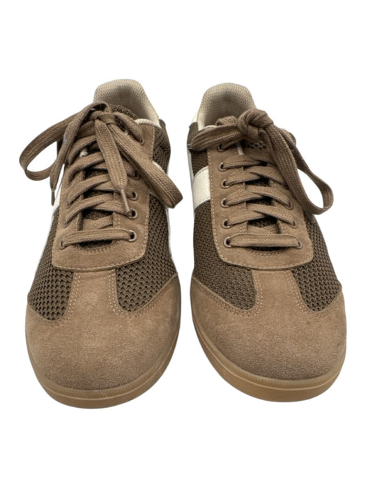 Eileen Fisher Shoe Size 9 Taupe & White Leather Suede Color Block Sneakers Taupe & White / 9