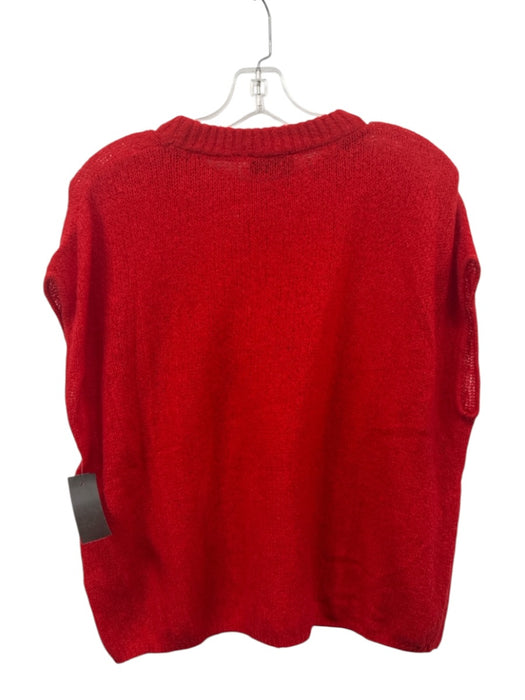 LNA Clothing Size S Red Acrylic Blend Knit Dolman Cap Sleeve Sleeveless Sweater Red / S