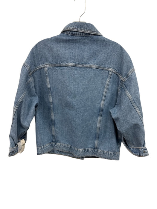 Pilcro Size XS Light Wash Cotton Denim Button Front Collared Jacket Light Wash / XS