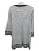 Derek Lam 10 Crosby Size S White & Navy Blue Viscose Blend Embroidered Dress White & Navy Blue / S