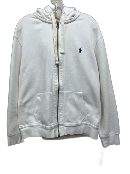 Polo Size XL White Cotton Solid Zipper Men's Jacket White / XL