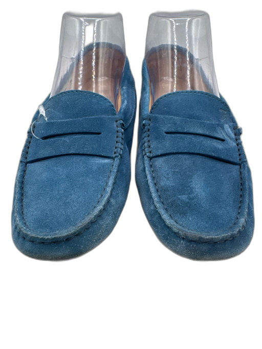 Tods Shoe Size 37 Blue Leather Loafer Flats Blue / 37