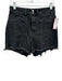Paige Size 27 Black Wash Cotton Denim Zip Fly High Rise Raw Hem Shorts Black Wash / 27