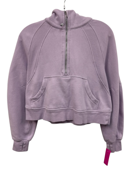 Lululemon Size XS/S Light Purple Cotton & Polyester Hood 1/4 Zip Crop Jacket Light Purple / XS/S