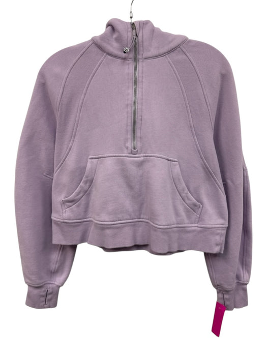 Lululemon Size XS/S Light Purple Cotton & Polyester Hood 1/4 Zip Crop Jacket Light Purple / XS/S