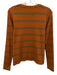 Veronica Beard Jeans Size S Brown & Orange Cotton Long Sleeve Stripe Top Brown & Orange / S