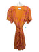 Tanya Taylor Size 22 Orange & Pink Viscose Blend Short flutter sleeve Dress Orange & Pink / 22