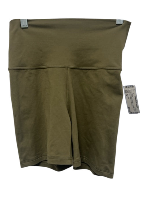 Set Active Size M Olive Green Polyester & Spandex Wide Waist Band Biker Shorts Olive Green / M