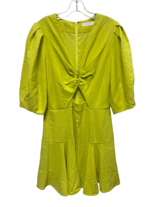 Jonathan Simkhai Standard Size 9 Lime Green Polyester & Spandex Cut Out Dress Lime Green / 9