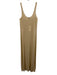 Caroline Constas Size M Champagne Gold Tencel & Acrylic Sleeveless Maxi Dress Champagne Gold / M