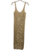 Caroline Constas Size M Champagne Gold Tencel & Acrylic Sleeveless Maxi Dress Champagne Gold / M