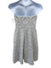 Badgley Mischka Size 8 Silver Gray Polyester Spaghetti Strap Mesh Overlay Gown Silver Gray / 8