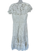 Joie Size 4 White Cotton Short Sleeve Lace Back Zip Maxi Dress White / 4