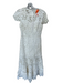 Joie Size 4 White Cotton Short Sleeve Lace Back Zip Maxi Dress White / 4
