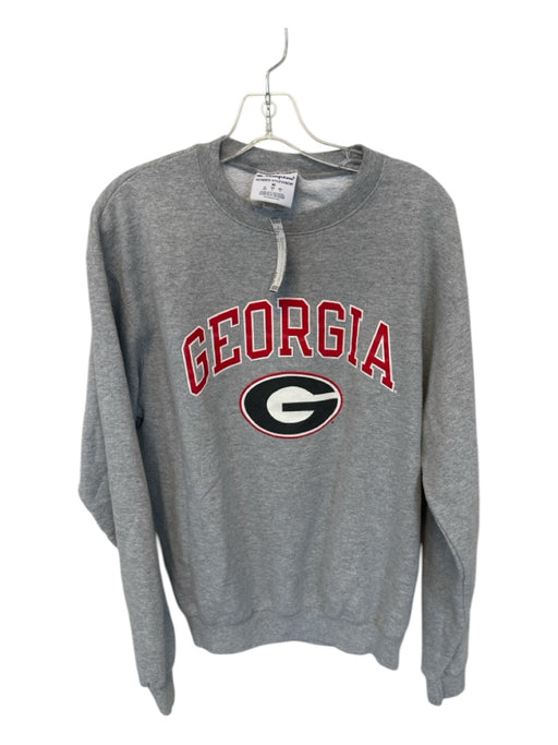 Champion Size M Gray & Red Cotton Long Sleeve UGA Sweatshirt Gray & Red / M