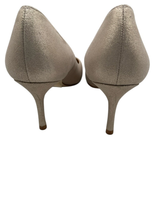 LK Bennett Shoe Size 38.5 Champagne Fabric Shimmer Pointed Toe Pumps Champagne / 38.5