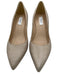 LK Bennett Shoe Size 38.5 Champagne Fabric Shimmer Pointed Toe Pumps Champagne / 38.5