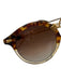 Krewe Brown & Cream Acetate Tortoise Round Sunglasses Brown & Cream