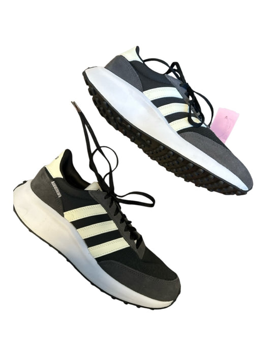 Adidas Shoe Size 8 Black & White Canvas Lace Up Athletic Sneakers Black & White / 8