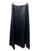 Lord & Taylor Size 6 Black Polyester Paneled Satin Evening Maxi Skirt Black / 6