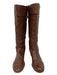 Coach Shoe Size 10 Brown Leather Round Toe Block Heel Knee High Boots Brown / 10
