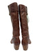 Coach Shoe Size 10 Brown Leather Round Toe Block Heel Knee High Boots Brown / 10