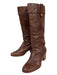 Coach Shoe Size 10 Brown Leather Round Toe Block Heel Knee High Boots Brown / 10
