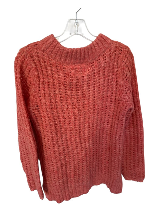 Field Flower Size M coral Acrylic Blend Long Sleeve Loose Knit Sweater coral / M