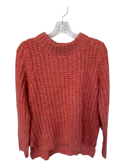 Field Flower Size M coral Acrylic Blend Long Sleeve Loose Knit Sweater coral / M