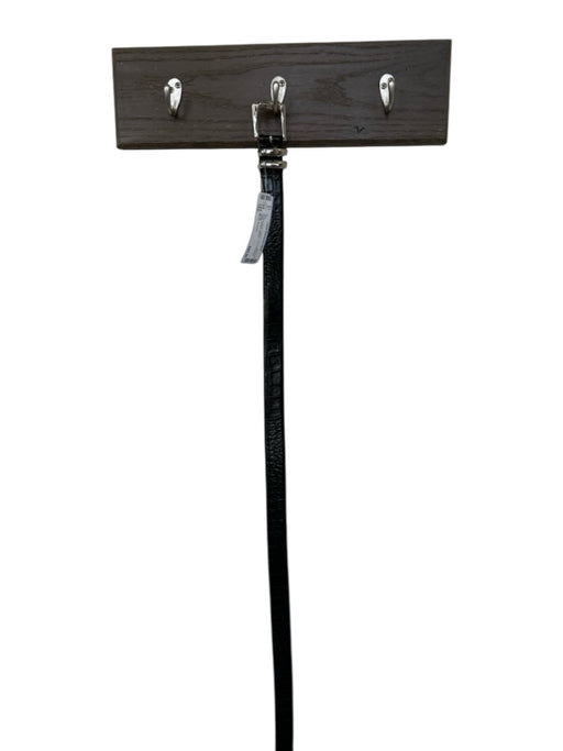 Martin Dingman Black & Silver Leather Croc Embossed SHW Men's Belt Black & Silver